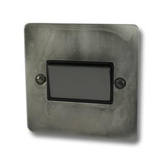 Flat Slate Effect Fan Isolator Switch (Black Nickel Switch)